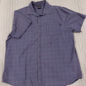 Mens XL Hurley Gray Short Sleeve Shirt Button Up